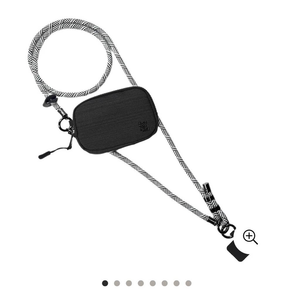 Save the girls active crossbody w:single rope, single zippered RFD pouch black